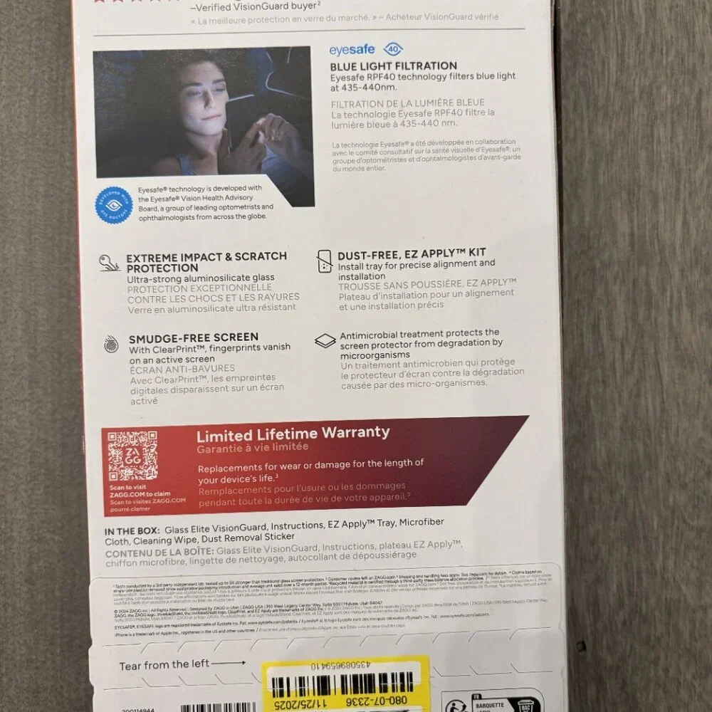 ZAGG Screen Protector for iphone 16 Pro New in Box
